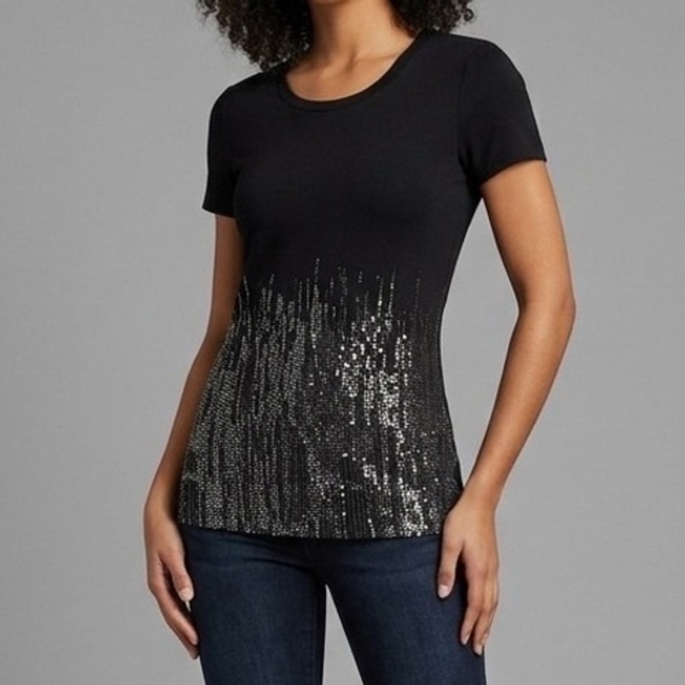 Vtg Y2K Grunge Indie Sleeze Metallic Silver Snakeskin T-Shirt S Black Whimsygoth